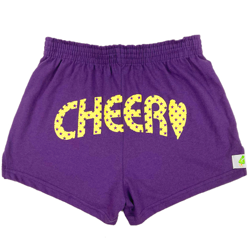 Hello Cheers オリジナルチアパン「CHEER／バックプリント」パープル×ライトイエロー｜チア用品専門店 HelloCheers  オンラインストア