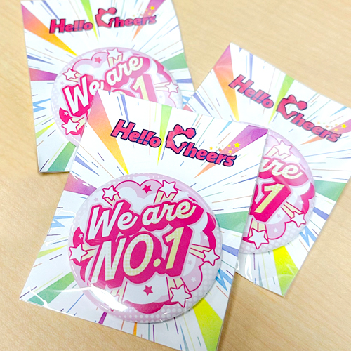 #️⃣魔太郎#️⃣　サンシャイン☆チアリーダー　缶バッジ Hello Cheers オリジナル缶バッジ WE ARE NO.1｜チア用品専門店