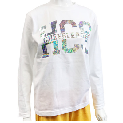 Hello Cheers オリジナル 長袖Tシャツ HCSロゴ ホワイト｜チア用品専門 