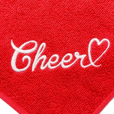 HelloCheersオリジナル ハンドタオル ハート アップル｜チア用品専門店