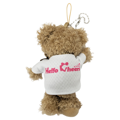 Hello Cheers オリジナル ミニベアキーホルダー ホワイト｜チア用品