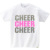 HelloCheers オリジナルTシャツ「CHEER×3」ホワイト×シルバー