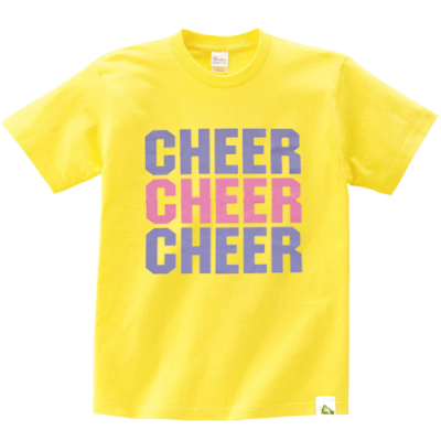 HelloCheers オリジナルTシャツ「CHEER×3」イエロー