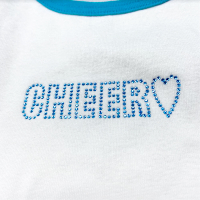 在庫限り］HelloCheers オリジナルラグランTシャツ ラインストーン