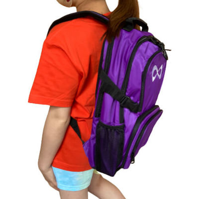 Nfinity Full Size Purple Sparkle Backpacks With White Logo
