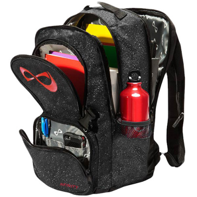Nfinity バックパック スパークル ブラック×レッド｜チア用品