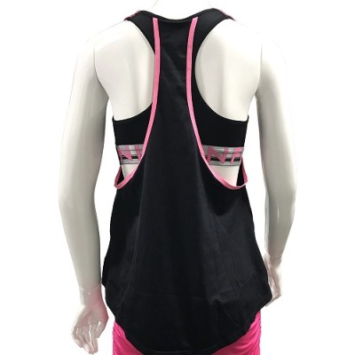 Nfinity フレックスタンクブラ ブラック×ピンク｜チア用品専門店